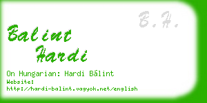 balint hardi business card